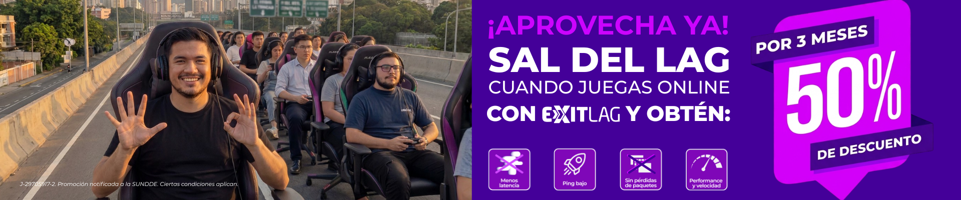 ExitLag por 3 meses con 50% de descuento